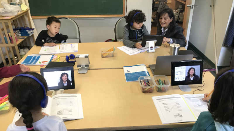 students in tutoring sessions